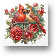 Load image into Gallery viewer, Cardinal Pair Wooden Puzzle Main Image