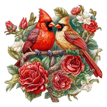 Load image into Gallery viewer, Cardinal Pair Wooden Jigsaw Puzzle