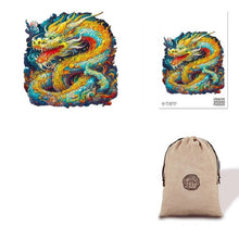 Load image into Gallery viewer, Chinese Dragon Eco Bag Wooden Puzzle