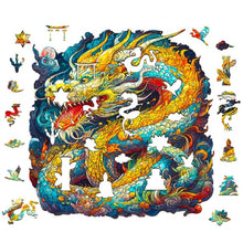 Load image into Gallery viewer, Chinese Dragon Wooden Puzzle Pieces