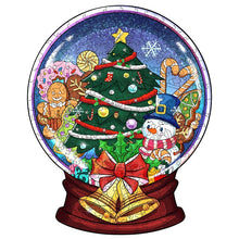 Load image into Gallery viewer, Christmas Glassball Wooden Jigsaw Puzzle