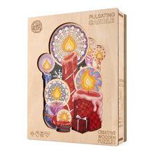 Load image into Gallery viewer, Christmas Lit Candles - Box - Wooden Puzzle