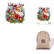 Load image into Gallery viewer, Christmas Deer - Eco Bag Wooden Puzzle