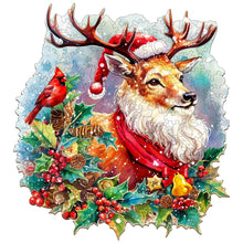 Load image into Gallery viewer, Christmas Deer - Wooden Jigsaw Puzzle