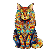 Load image into Gallery viewer, Fluffy Cat Wooden Puzzle