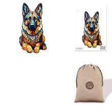 Load image into Gallery viewer, German Shepherd Eco Bag Wooden Puzzle