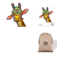 Load image into Gallery viewer, Giraffe Eco Bag Wooden Puzzle