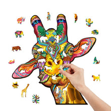 Load image into Gallery viewer, Giraffe Wooden Puzzle Pieces