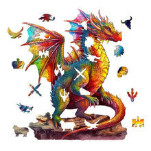 Load image into Gallery viewer, Magical Dragon Wooden Puzzle Pieces