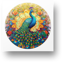 Load image into Gallery viewer, Mandala Peacock Wooden Puzzle Main Image