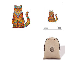 Load image into Gallery viewer, Playful cat Eco bag Wooden Puzzle