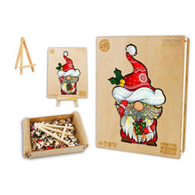 Load image into Gallery viewer, Santa Gnome - Box Wooden Puzzle