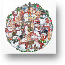 Load image into Gallery viewer, Snowman Time - Wooden Puzzle Main Image