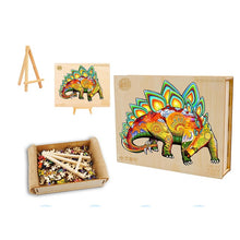 Load image into Gallery viewer, Stegosaurus Box Wooden Puzzle