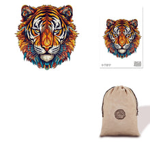 Load image into Gallery viewer, Tiger Wooden Puzzle Eco Bag