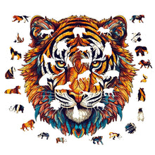 Load image into Gallery viewer, Tiger Wooden Puzzle Pieces