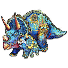 Load image into Gallery viewer, Triceratops Wooden Jigsaw Puzzle
