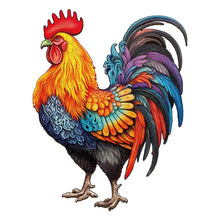 Load image into Gallery viewer, Beautiful Rooster Wooden Jigsaw Puzzle