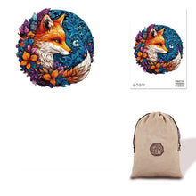 Load image into Gallery viewer, Charming Fox Eco Bag Wooden Puzzle