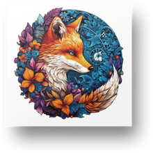 Load image into Gallery viewer, Charming Fox Wooden Puzzle Main Image