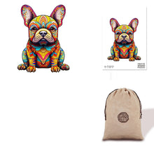 Load image into Gallery viewer, Cute Bulldog Eco Bag Wooden Puzzle