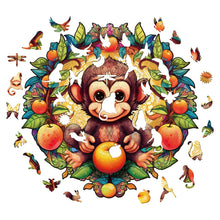 Load image into Gallery viewer, Cute Cheeky Monkey Wooden Puzzle Pieces