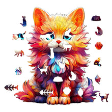 Load image into Gallery viewer, Cute Little Kitty Wooden Puzzle Pieces