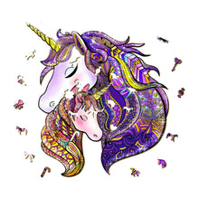 Load image into Gallery viewer, Magical Unicorns Wooden Puzzle Pieces