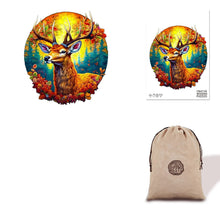 Load image into Gallery viewer, Majestic Autumn Deer Eco Bag Wooden Puzzle