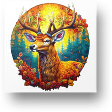 Load image into Gallery viewer, Majestic Autumn Deer Wooden Puzzle Main Image