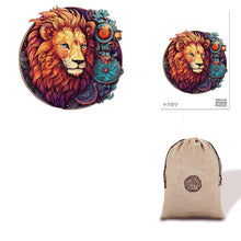 Load image into Gallery viewer, Majestic Lion Wooden Puzzle Eco Bag