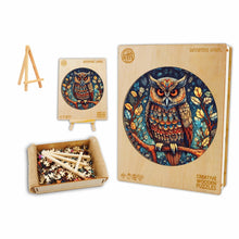 Load image into Gallery viewer, Night Owl Wooden Puzzle Box
