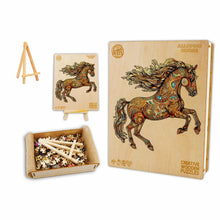 Load image into Gallery viewer, Ornamental Horse Wooden Puzzle Box