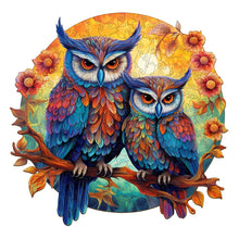 Load image into Gallery viewer, Pair of Owls Wooden Puzzle