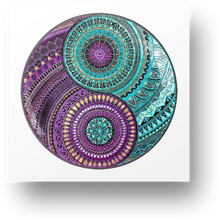 Load image into Gallery viewer, Purple Ying Yang Wooden Puzzle Main Image