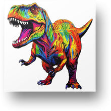 Load image into Gallery viewer, Raging Dinosaur - Wooden Puzzle Main Image
