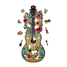 Load image into Gallery viewer, Romantic Guitar - Wooden Puzzle Pieces
