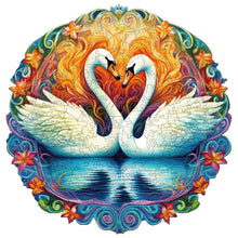 Load image into Gallery viewer, Swans in Love Wooden Jigsaw Puzzle
