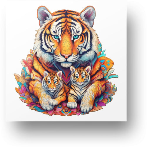 Tiger Family Wooden Puzzle Main Image