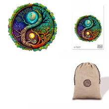 Load image into Gallery viewer, Tree of Life Sun and Moon - Eco Bag Wooden Puzzle