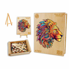 Load image into Gallery viewer, Tribal Lion - Box Wooden Puzzle