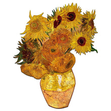 Load image into Gallery viewer, Van Gogh Sunflowers Wooden Puzzle