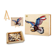 Load image into Gallery viewer, American Eagle Box Wooden Puzzle