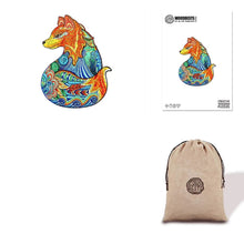 Load image into Gallery viewer, Cunning Fox Wooden Puzzle Eco Bag