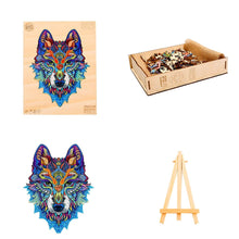 Load image into Gallery viewer, Fierce Wolf Wooden Puzzle Box