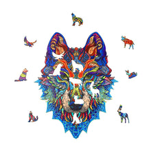 Load image into Gallery viewer, Fierce Wolf Wooden Puzzle Pieces