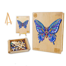 Load image into Gallery viewer, Magnificent Butterfly Box Wooden Puzzle