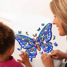 Load image into Gallery viewer, Magnificent Butterfly Wooden Puzzle Pieces