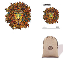 Load image into Gallery viewer, Mighty Lion Wooden Puzzle Eco bag