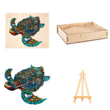 Load image into Gallery viewer, Sea Turtle Box Wooden Puzzle